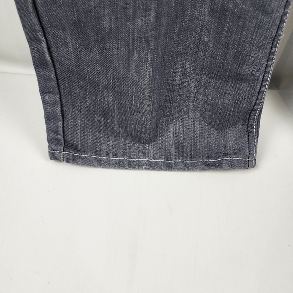 Basic Code Jeans 38x32 Vintage Y2K Baggy Wide Leg Skater Blue Gray Jeans - Picture 6 of 10